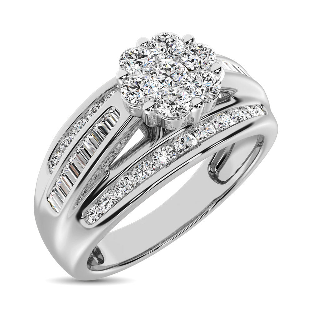 10K White Gold 1 Ct.Tw. Diamond Engagement Ring