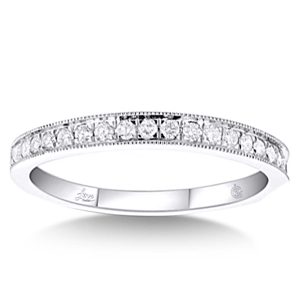 Lovecuts 14K White Gold 1 Ct.Tw.Diamond Bridal Invisible Ring