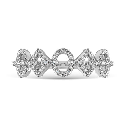 14K White Gold 1/4 Ct.Tw.Diamond Fashion Ring