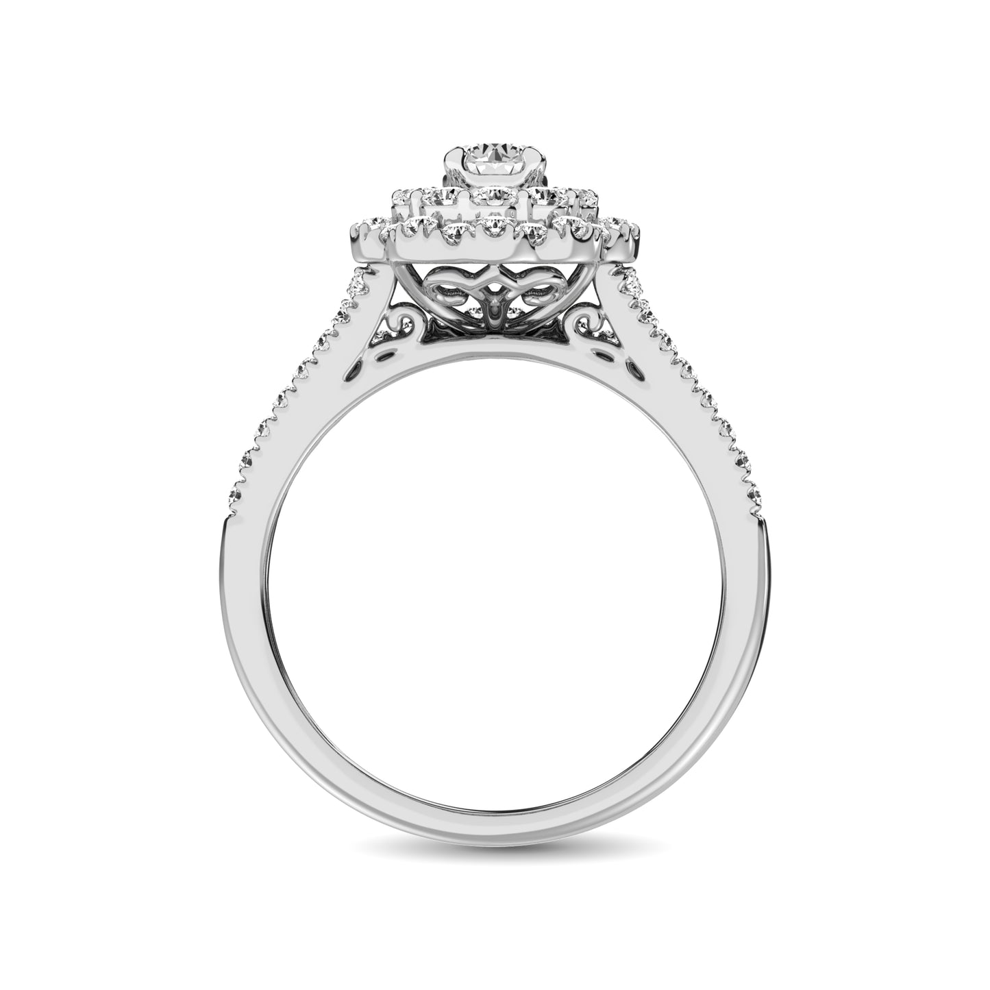 Diamond 1 Ct.Tw. Bridal Ring in 10K White Gold