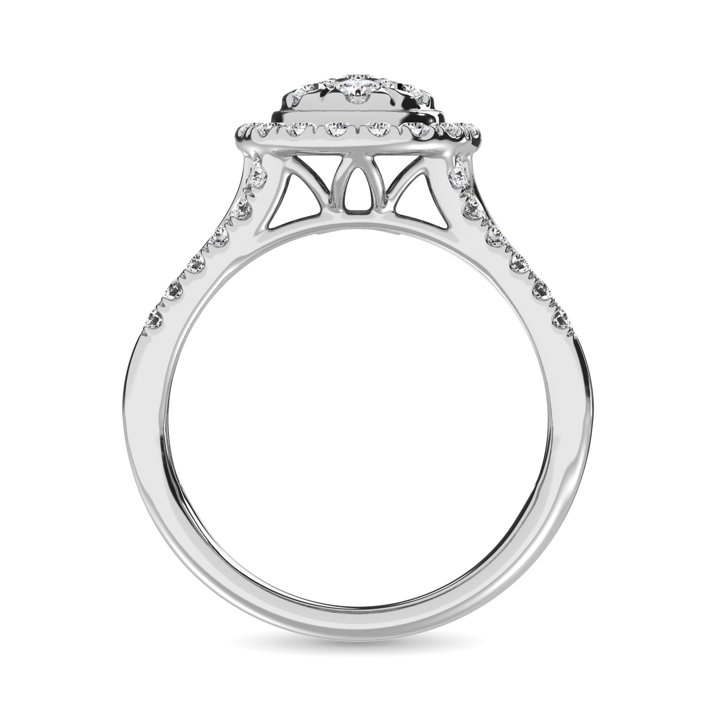 Diamond 1 Ct.Tw. Round Shape Engagement Ring in 10K White Gold