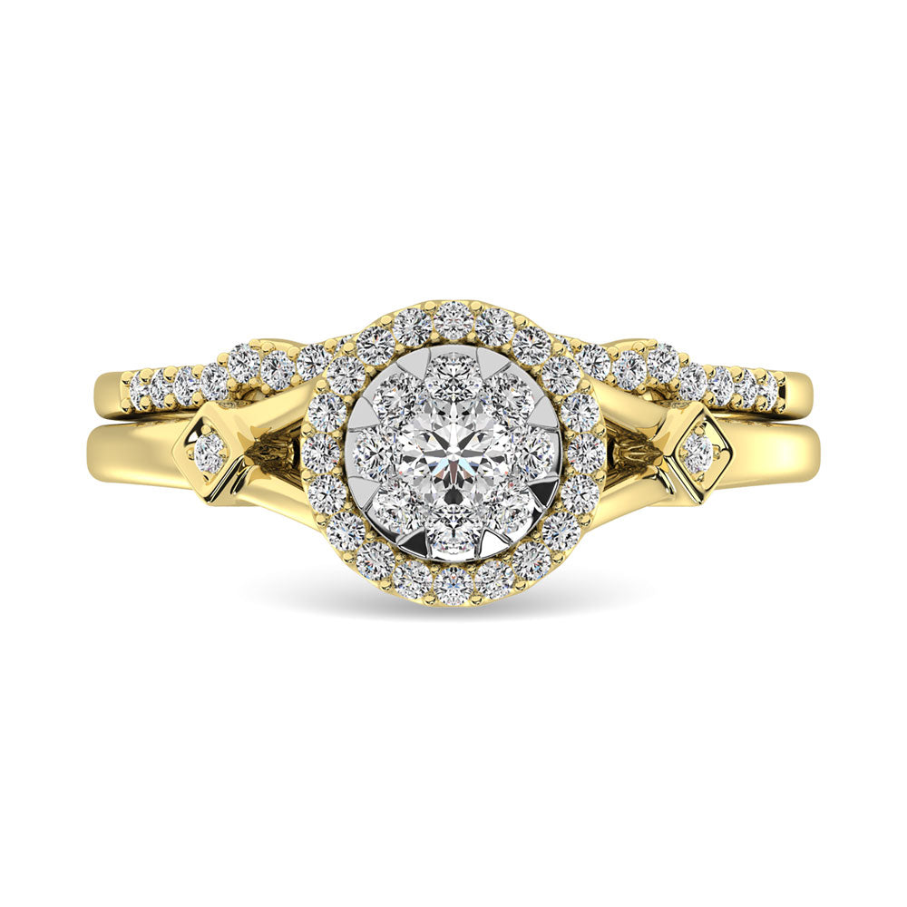 Diamond 1/2.Tw. Bridal Ring in 10K Yellow Gold