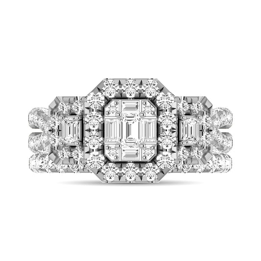 Diamond 2 Ct.Tw. Bridal Ring in 14K White Gold
