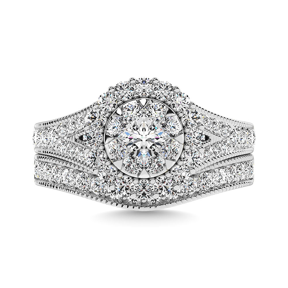 Diamond 1 1/2 Ct.Tw. Bridal Ring in 14K White Gold