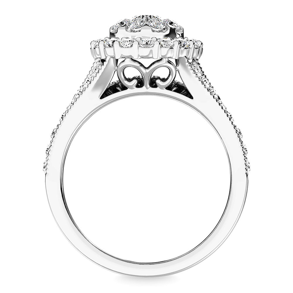 Diamond 1 1/2 Ct.Tw. Bridal Ring in 14K White Gold