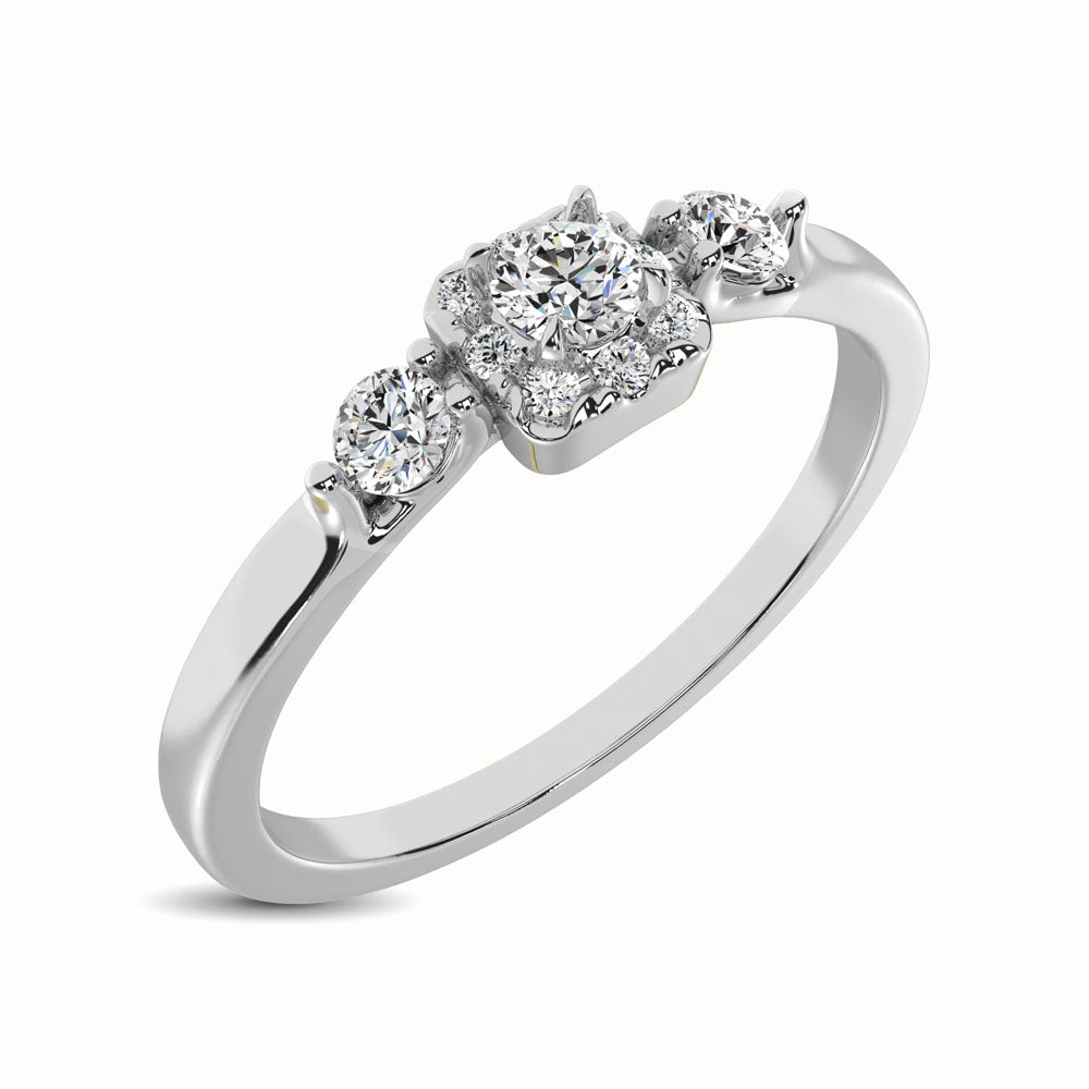 10K White Gold 1/3 Ct.Tw. Diamond Promise Ring