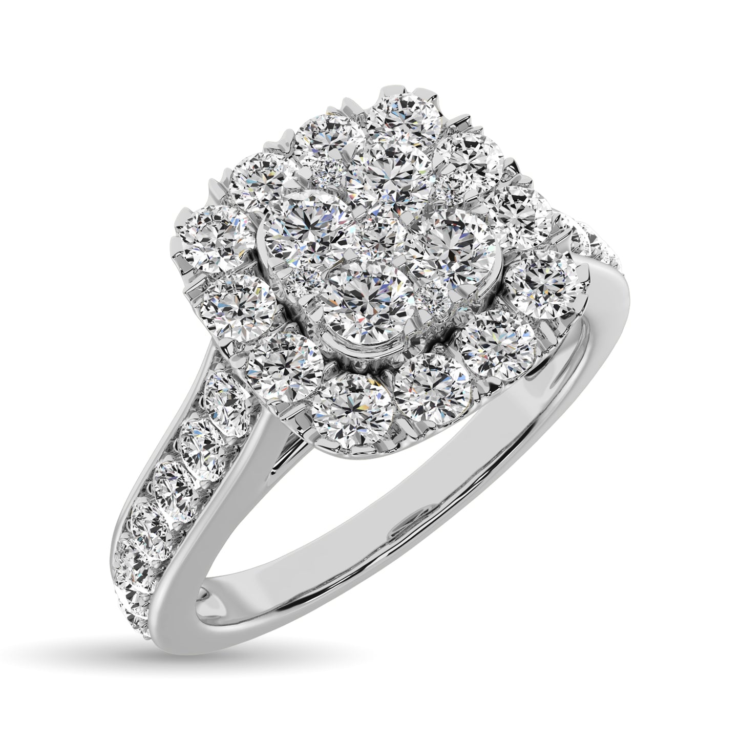 Diamond 1 Ct.Tw. Engagement Ring in 10K White Gold