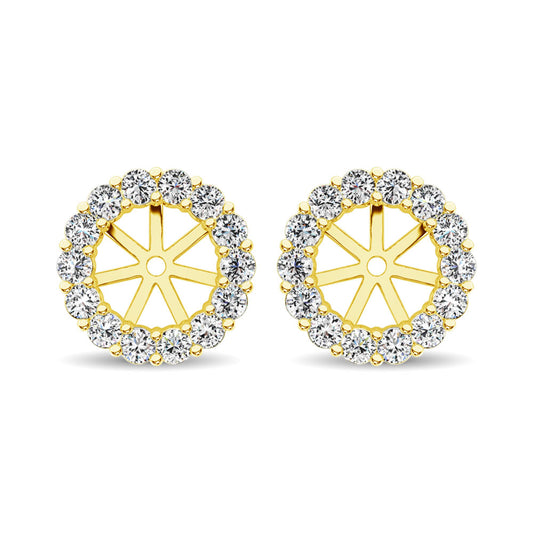 14K Yellow Gold Diamond 1/4 Ct.Tw. Earrings Jacket