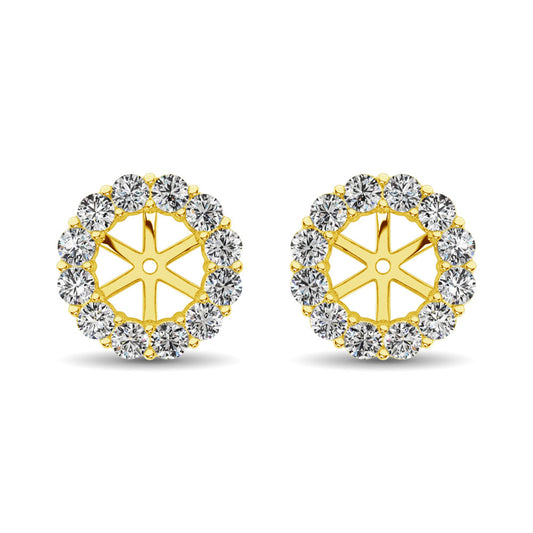 14K Yellow Gold Diamond 2/5 Ct.Tw. Earrings Jacket