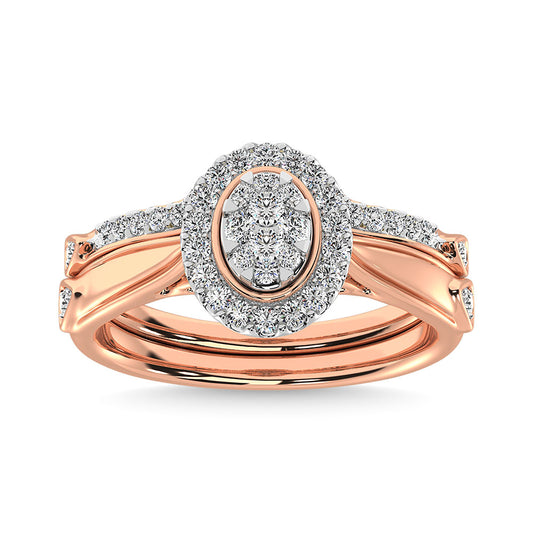 Diamond 1/2 Ct.Tw. Bridal Ring in 14K Rose Gold