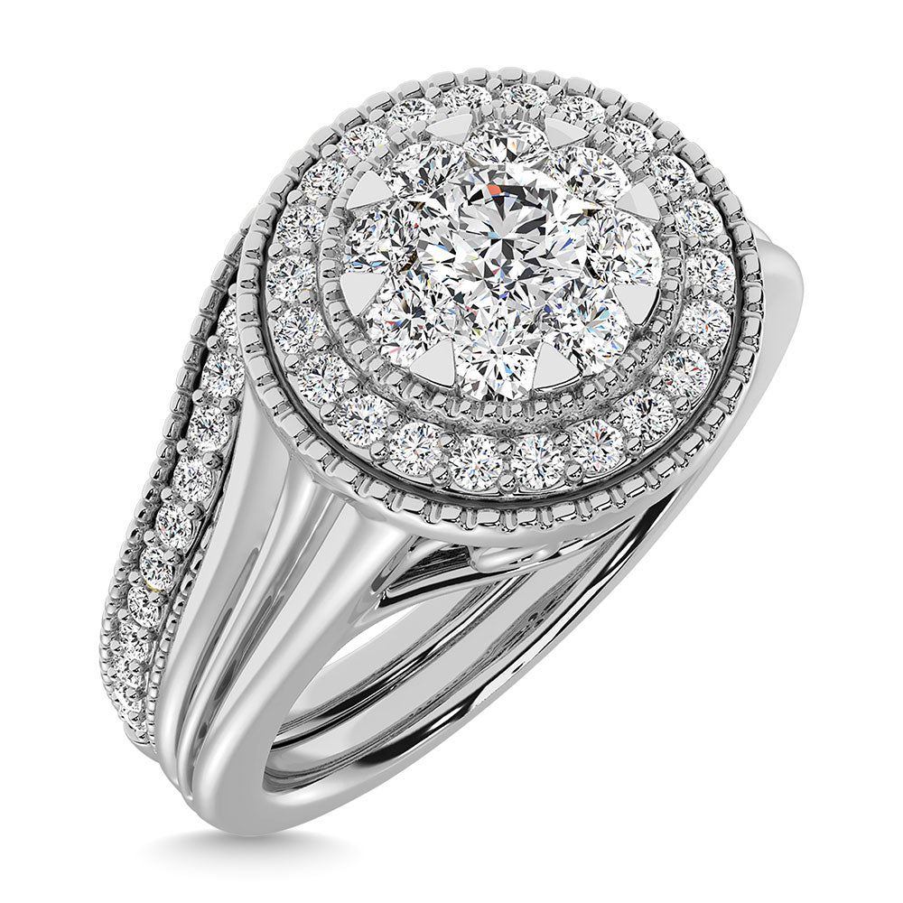 Diamond 3/4 Ct.Tw. Mens Fashion Ring Ring in 14K White Gold