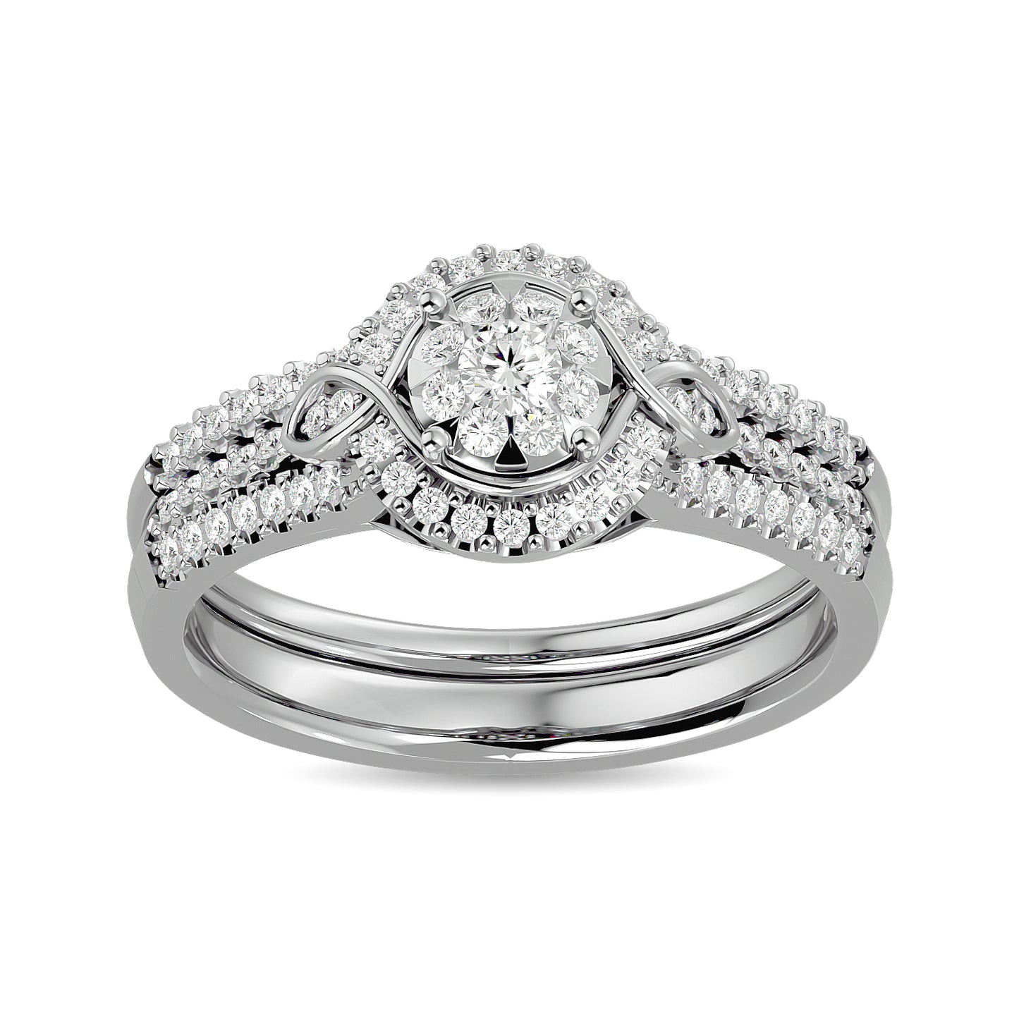 Diamond 1/2 ct tw Bridal Ring in 14K White Gold
