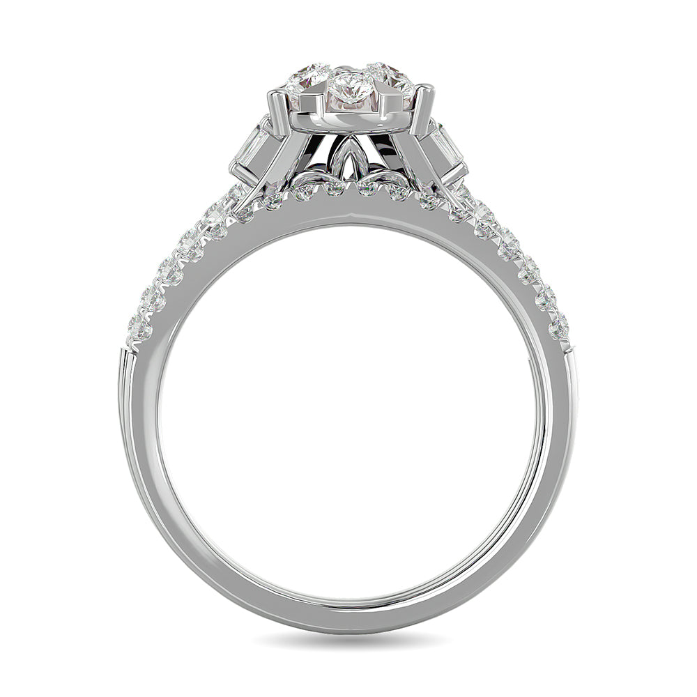 Diamond 1 ct tw Bridal Ring in 14K White Gold