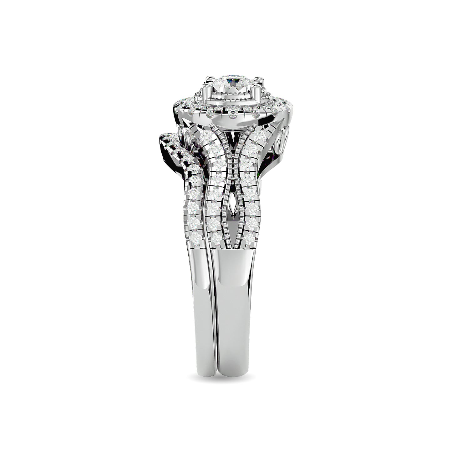 Diamond 3/4 Ct.Tw. Bridal Ring in 14K White Gold