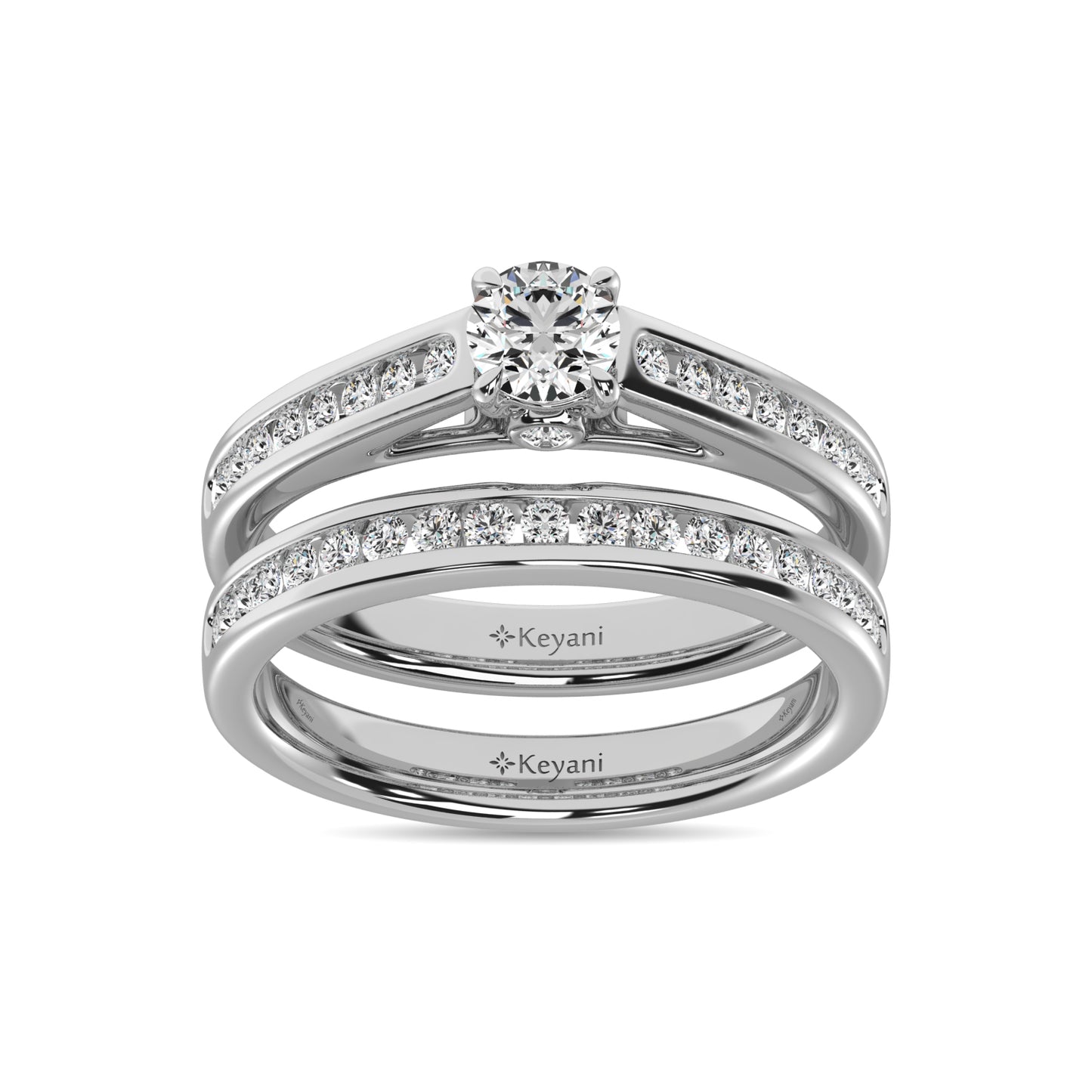 Diamond 1 Ct.Tw. Bridal Ring in 14K White Gold