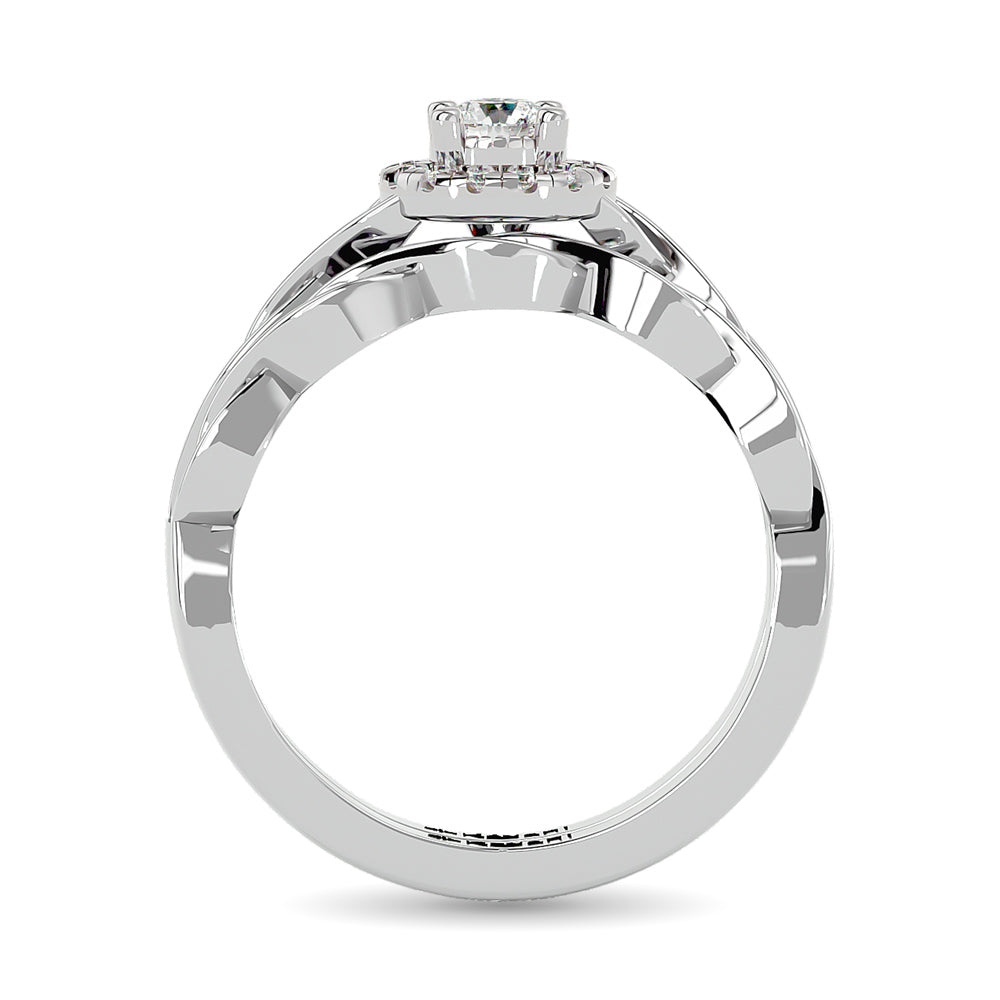 Diamond 1/2 Ct.Tw. Bridal Ring in 14K White Gold