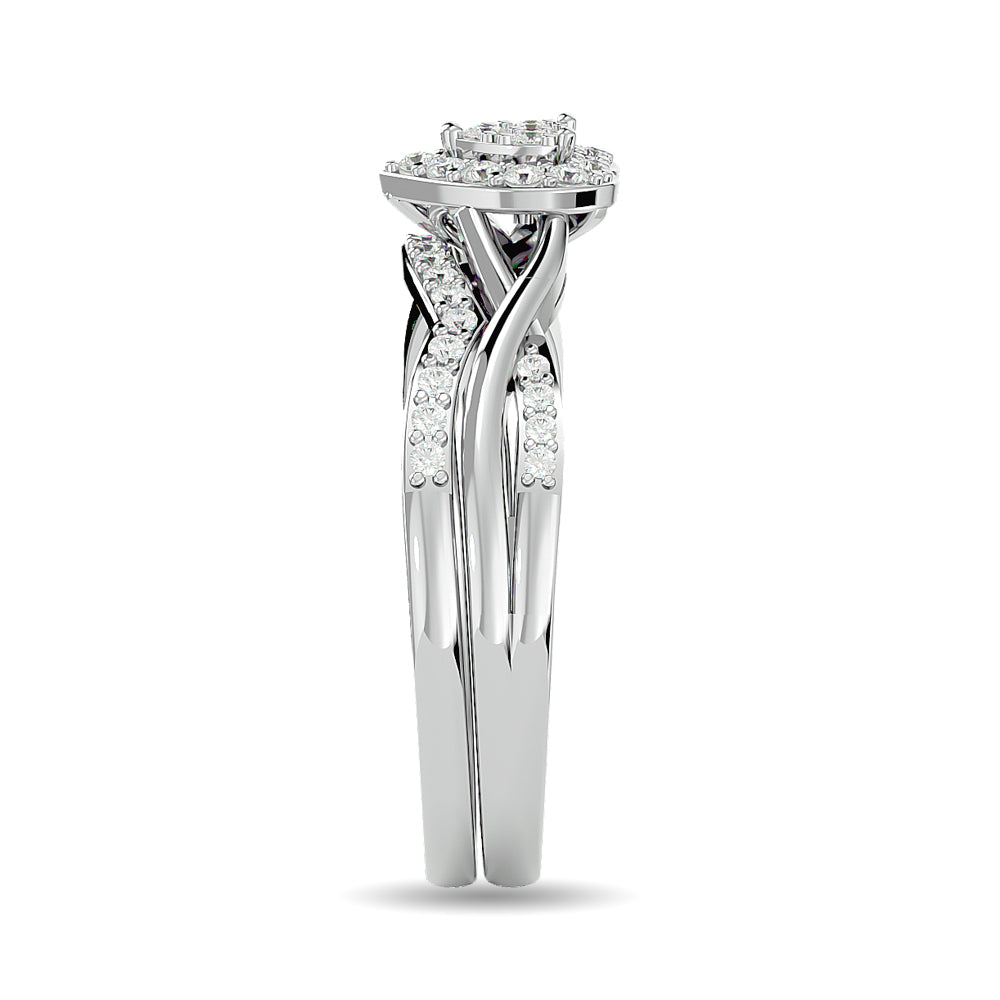 Diamond 1/4 ct tw Round Cut Bridal Ring in 10K White Gold
