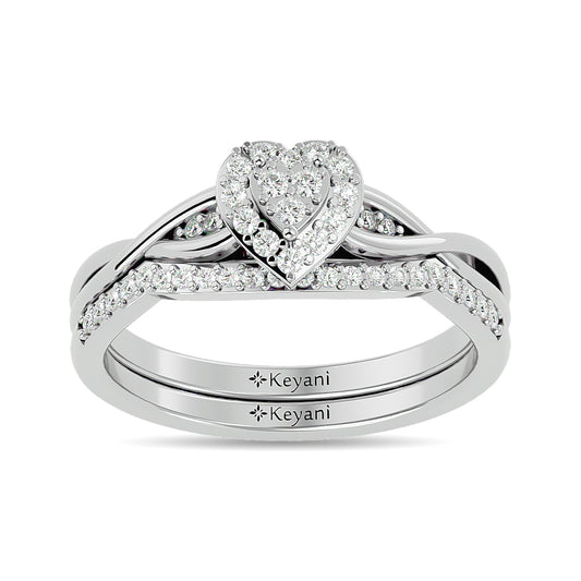 Diamond 1/4 Ct.Tw. Bridal Ring in 10K White Gold