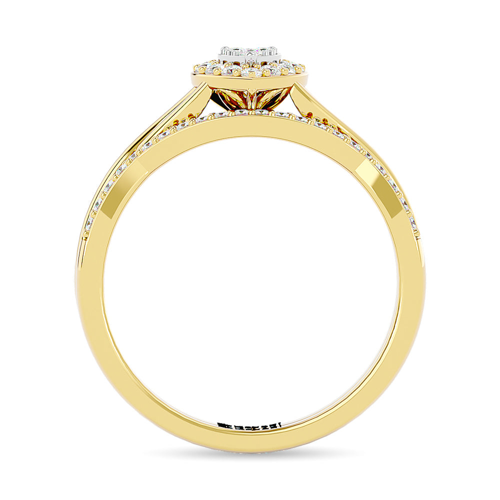 Diamond 1/4 Ct.Tw. Bridal Ring in 10K Yellow Gold