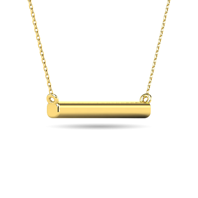 Diamond 1/20 ct tw Bar Necklace in 10K Yellow Gold