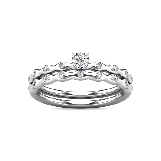 Diamond 1/3 ct tw Bridal Ring in 10K White Gold