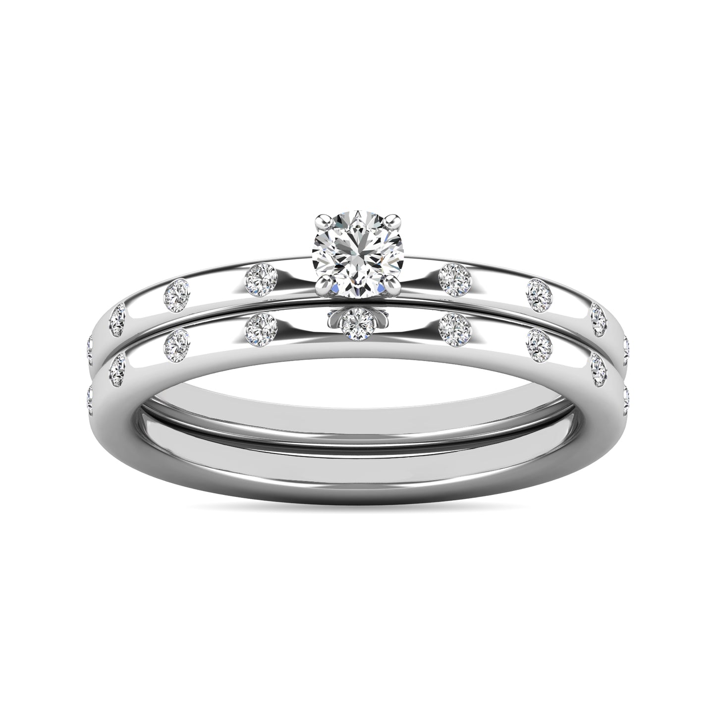 Diamond 1/3 ct tw Bridal Ring in 10K White Gold