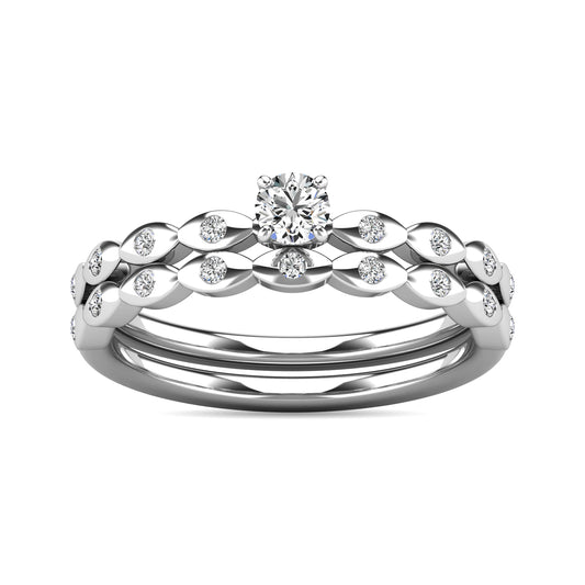 Diamond 1/3 ct tw Bridal Ring in 10K White Gold