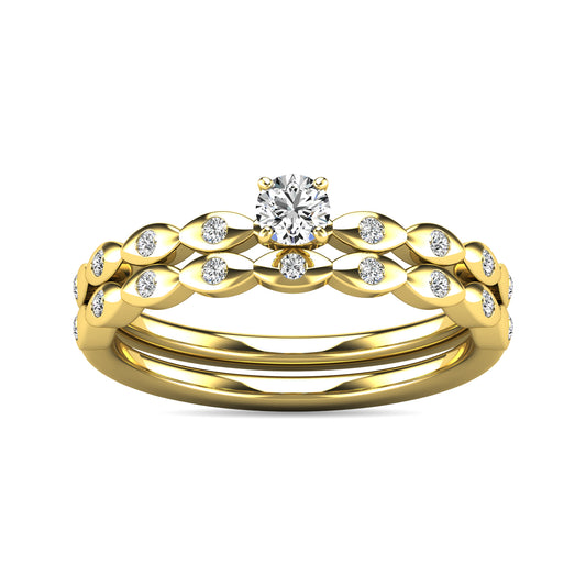 Diamond 1/3 ct tw Bridal Ring in 10K Yellow Gold