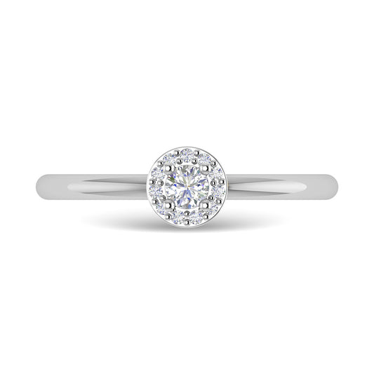 Diamond 1/6 Ct.Tw. Round Cut Promise Ring in 14K White Gold