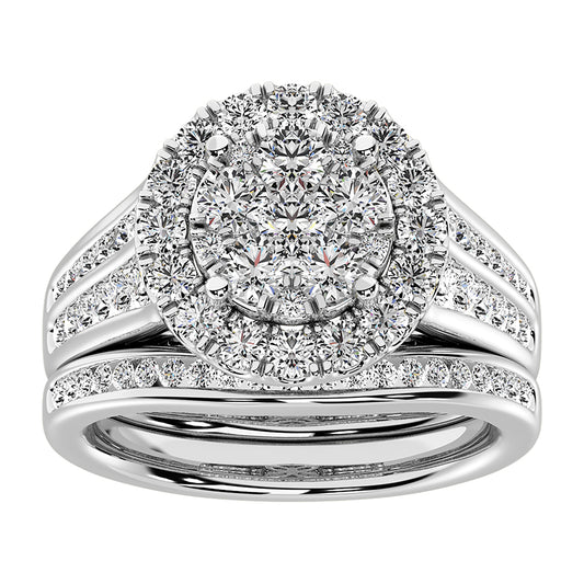 10K White Gold 2 Ct.Tw. Round Diamond Bridal Ring
