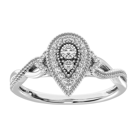 10K White Gold 1/5 Ct.Tw. Diamond Promise Ring