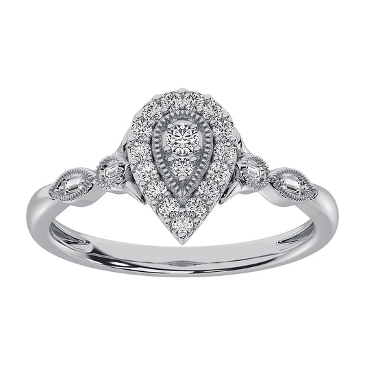 10K White Gold 1/4 Ct.Tw. Diamond Promise Ring