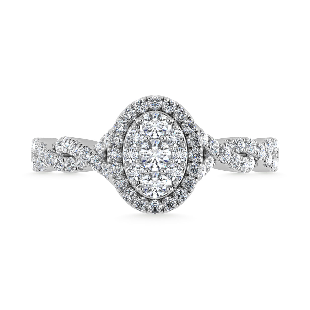 Diamond 1/2 Ct.Tw. Bridal Ring in 10K White Gold