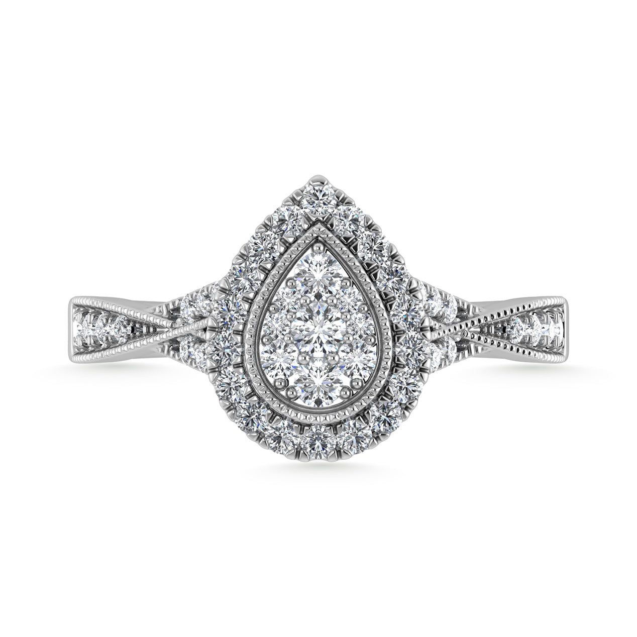 Diamond 1/2 Ct.Tw. Engagement Ring in 10K White Gold