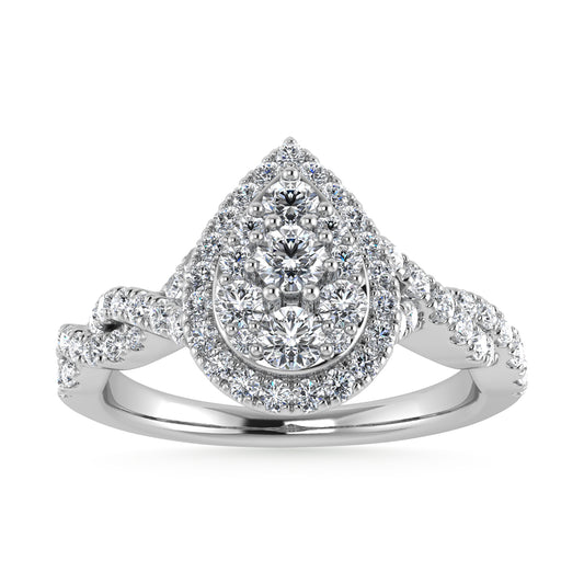 Diamond 1/2 Ct.Tw. Engagement Ring in 10K White Gold