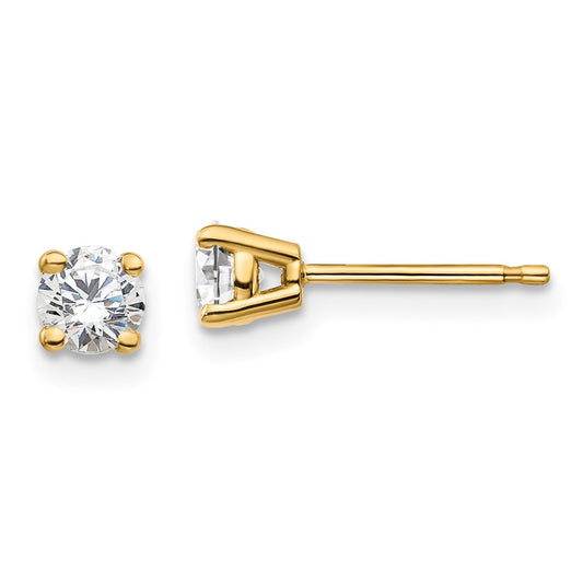 14K Lab Grown Diamond 1/2ctw SI1/SI2, G H I, 4 Prong Earrings