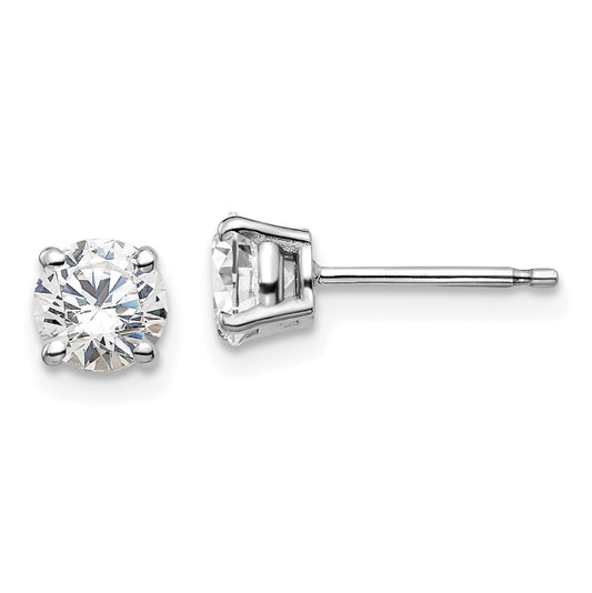 14K White Gold Lab Grown Diamond 1ctw SI1/SI2, G H I, 4 Prong Earrings
