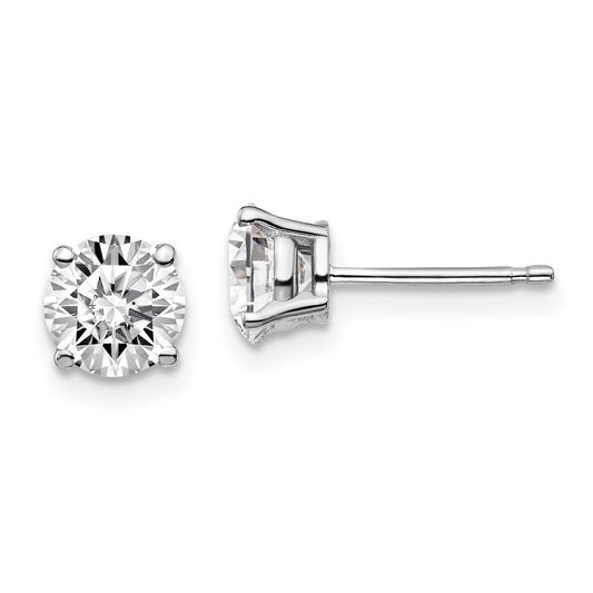 14kw 1 3/8ctw SI1/SI2, G H I, Lab Grown Diamond 4 Prong Earring