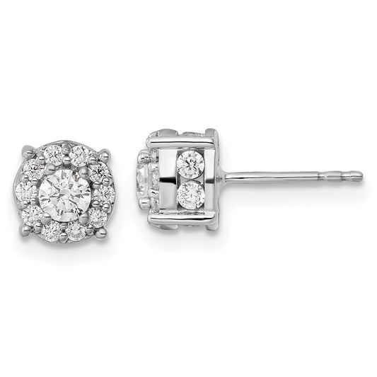 14k White Gold Lab Grown Diamond Fashion Earrings