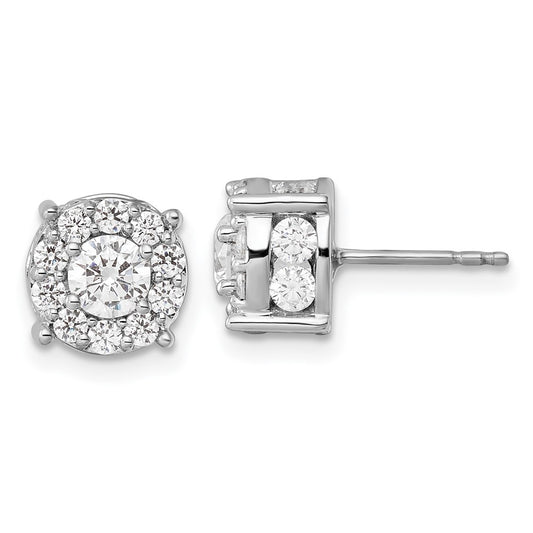 14k White Gold Lab Grown Diamond Fashion Earrings