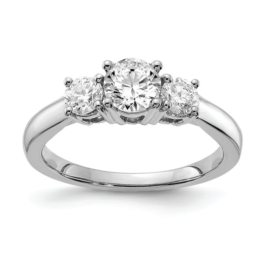 14kw Lab Grown Diamond SI1/SI2, G H I, 3-Stone Engagement Ring
