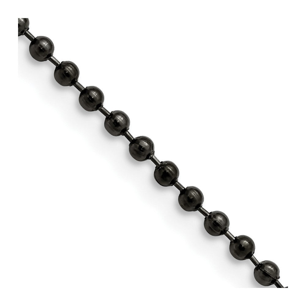 Stainless Steel Antiqued 2.4mm 24in Beaded Ball Chain
