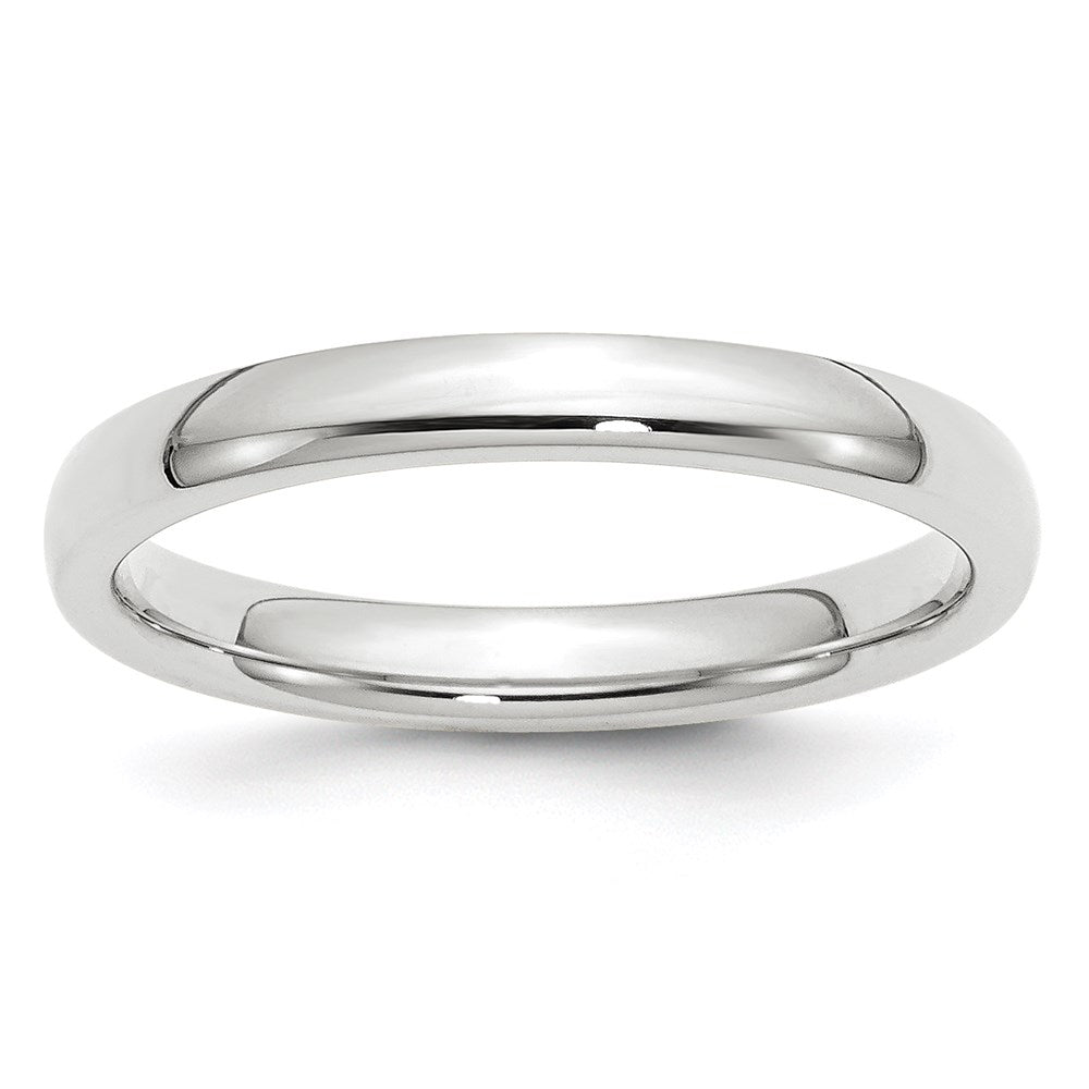 14k White Gold 3mm Comfort-Fit Band