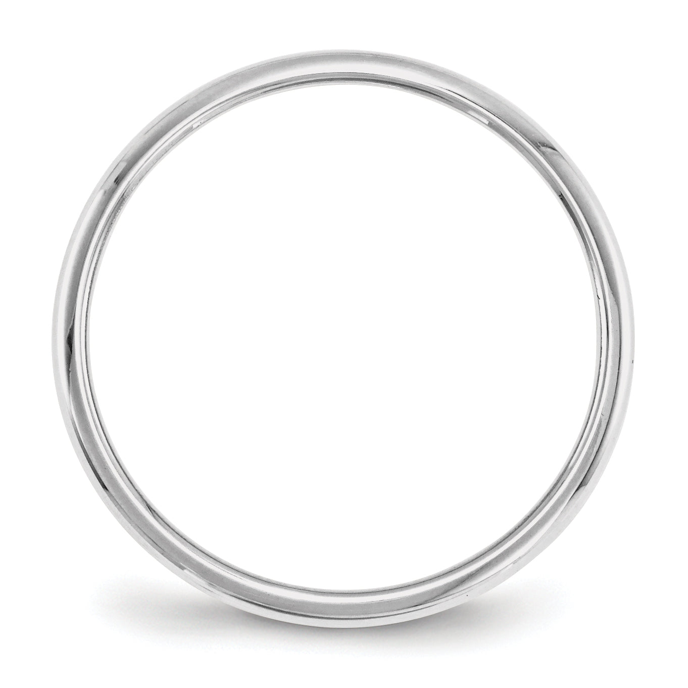 14k White Gold 2mm Half-Round Band