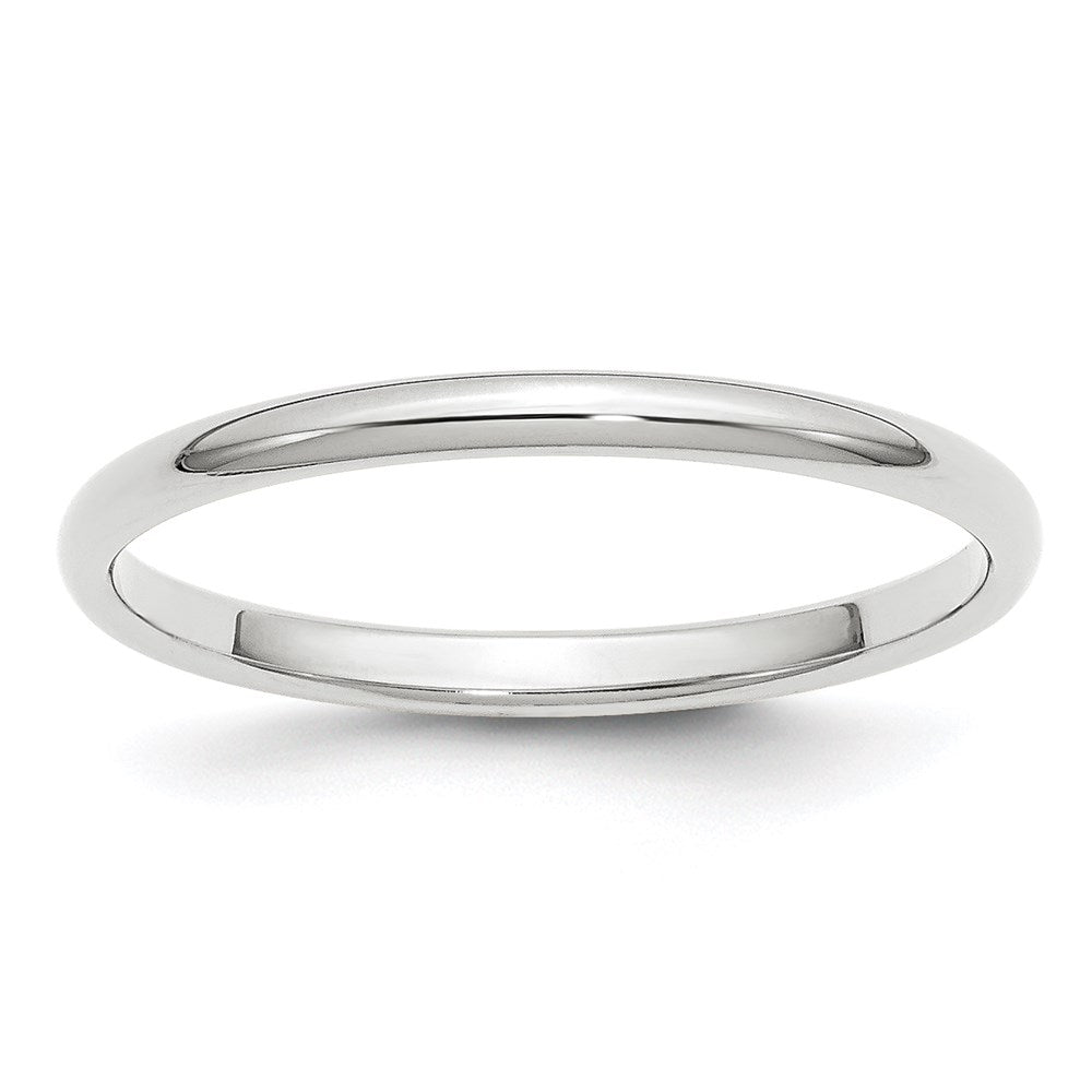 14k White Gold 2mm Half-Round Band